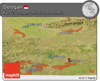 Satellite Panoramic Map of Dologan