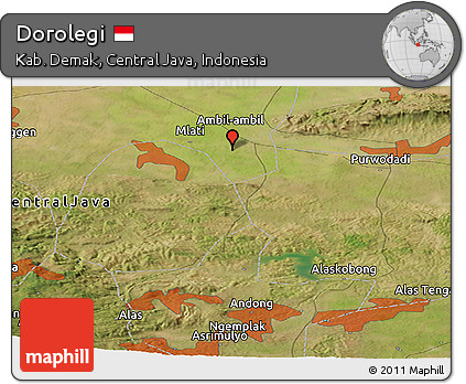 Satellite Panoramic Map of Dorolegi