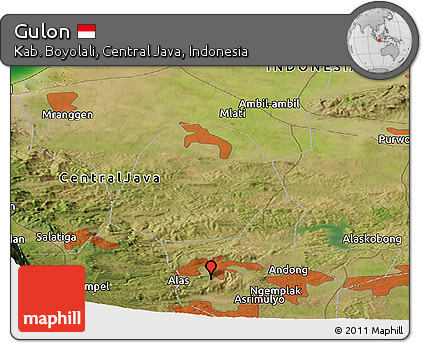 Satellite Panoramic Map of Gulon