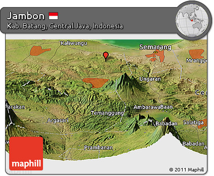 Satellite Panoramic Map of Jambon