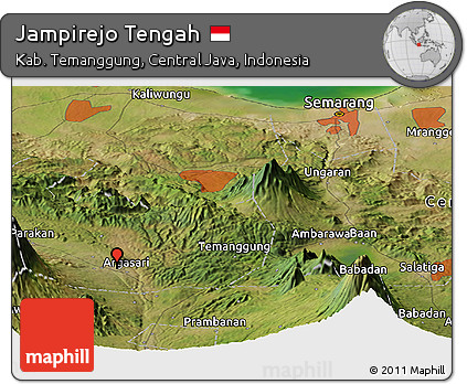 Satellite Panoramic Map of Jampirejo Tengah