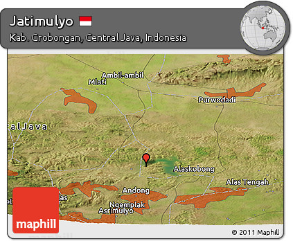 Satellite Panoramic Map of Jatimulyo