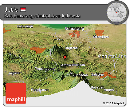 Satellite Panoramic Map of Jetis