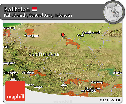 Satellite Panoramic Map of Kalitelon