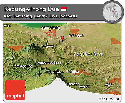 Satellite Panoramic Map of Kedungwinong Dua