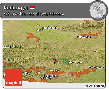 Satellite Panoramic Map of Kedungyu