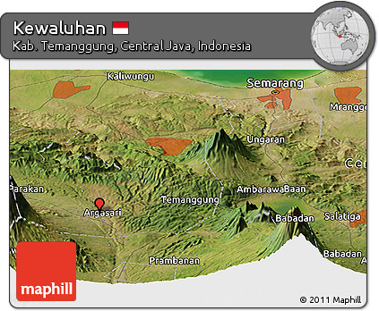 Satellite Panoramic Map of Kewaluhan