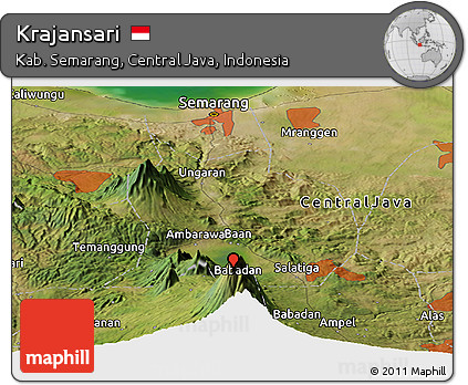 Satellite Panoramic Map of Krajansari