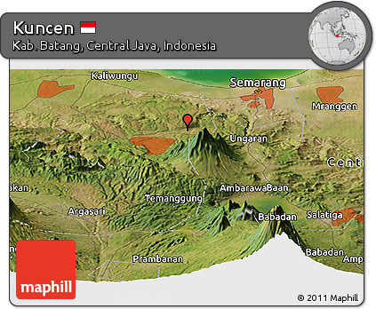 Satellite Panoramic Map of Kuncen