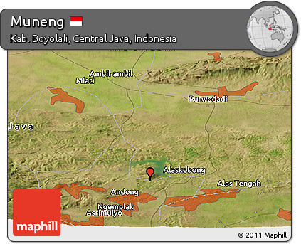 Satellite Panoramic Map of Muneng