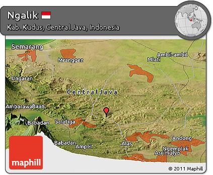 Satellite Panoramic Map of Ngalik