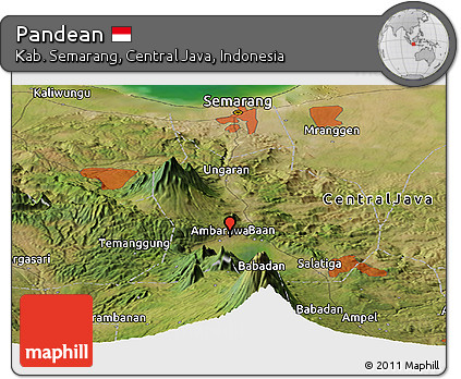 Satellite Panoramic Map of Pandean