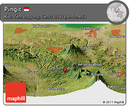 Satellite Panoramic Map of Pingit