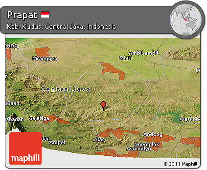Satellite Panoramic Map of Prapat