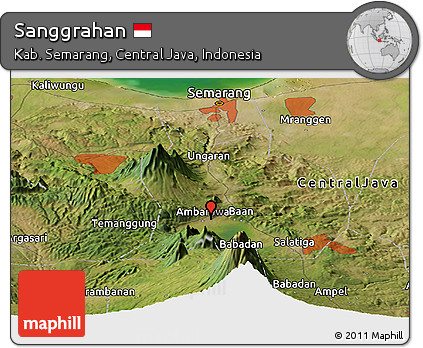 Satellite Panoramic Map of Sanggrahan