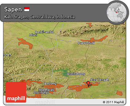 Satellite Panoramic Map of Sapen