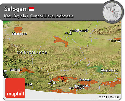 Satellite Panoramic Map of Selogan