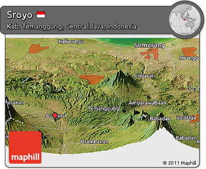 Satellite Panoramic Map of Sroyo