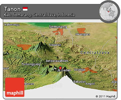 Satellite Panoramic Map of Tanon