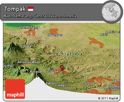 Satellite Panoramic Map of Tompak