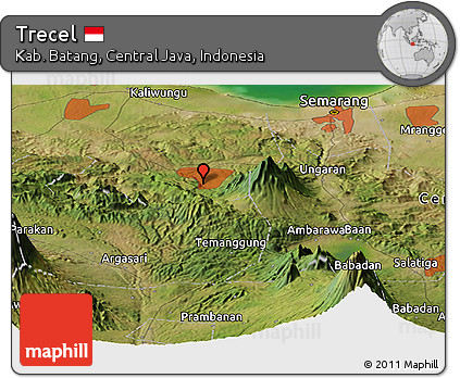 Satellite Panoramic Map of Trecel