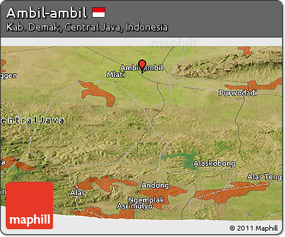 Satellite Panoramic Map of Ambil-ambil