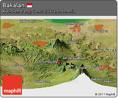 Satellite Panoramic Map of Bakalan