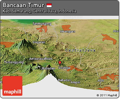 Satellite Panoramic Map of Bancaan Timur