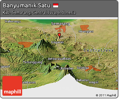 Satellite Panoramic Map of Banyumanik Satu