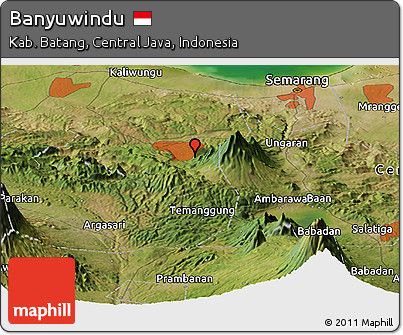 Satellite Panoramic Map of Banyuwindu