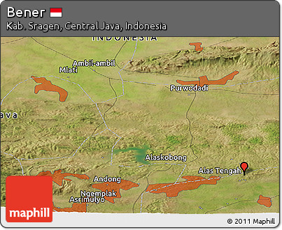 Satellite Panoramic Map of Bener