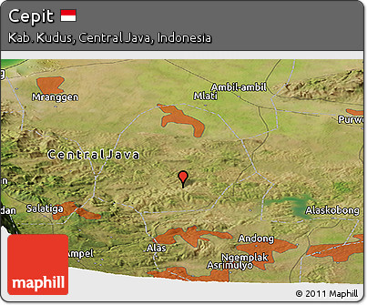 Satellite Panoramic Map of Cepit