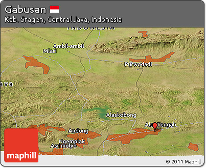 Satellite Panoramic Map of Gabusan