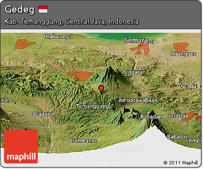 Satellite Panoramic Map of Gedeg