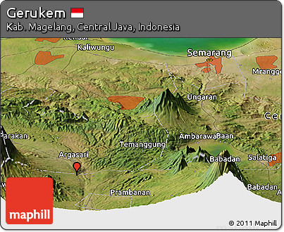Satellite Panoramic Map of Gerukem