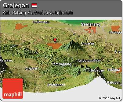 Satellite Panoramic Map of Grajegan