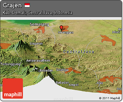 Satellite Panoramic Map of Grajen