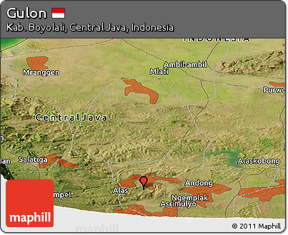 Satellite Panoramic Map of Gulon