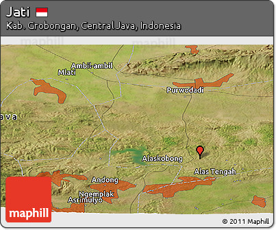 Satellite Panoramic Map of Jati