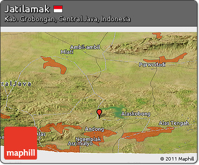 Satellite Panoramic Map of Jatilamak