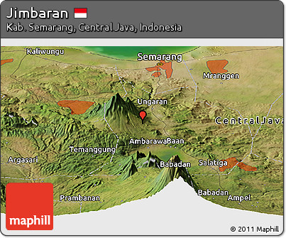 Satellite Panoramic Map of Jimbaran