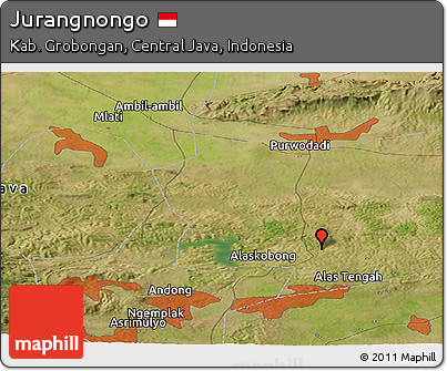 Satellite Panoramic Map of Jurangnongo