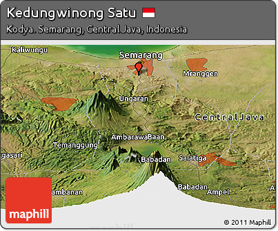 Satellite Panoramic Map of Kedungwinong Satu
