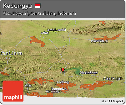 Satellite Panoramic Map of Kedungyu