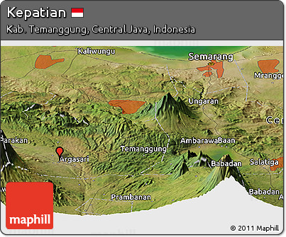 Satellite Panoramic Map of Kepatian