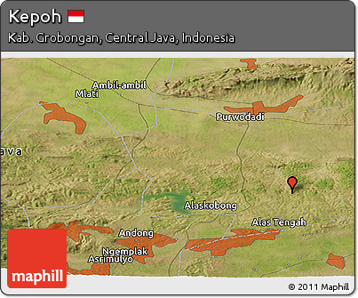 Satellite Panoramic Map of Kepoh