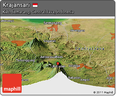 Satellite Panoramic Map of Krajansari