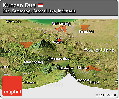 Satellite Panoramic Map of Kuncen Dua