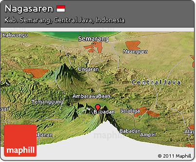 Satellite Panoramic Map of Nagasaren