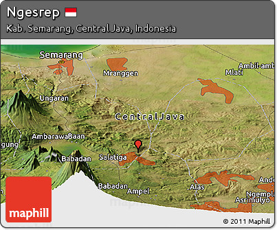 Satellite Panoramic Map of Ngesrep